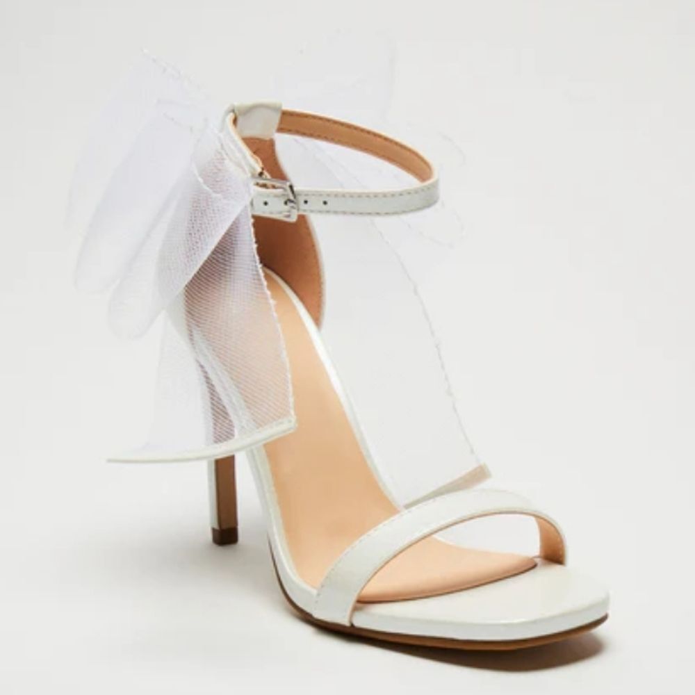 SODA ELEGANT STILETTO STRAPPY HEEL  with BOW SANDAL